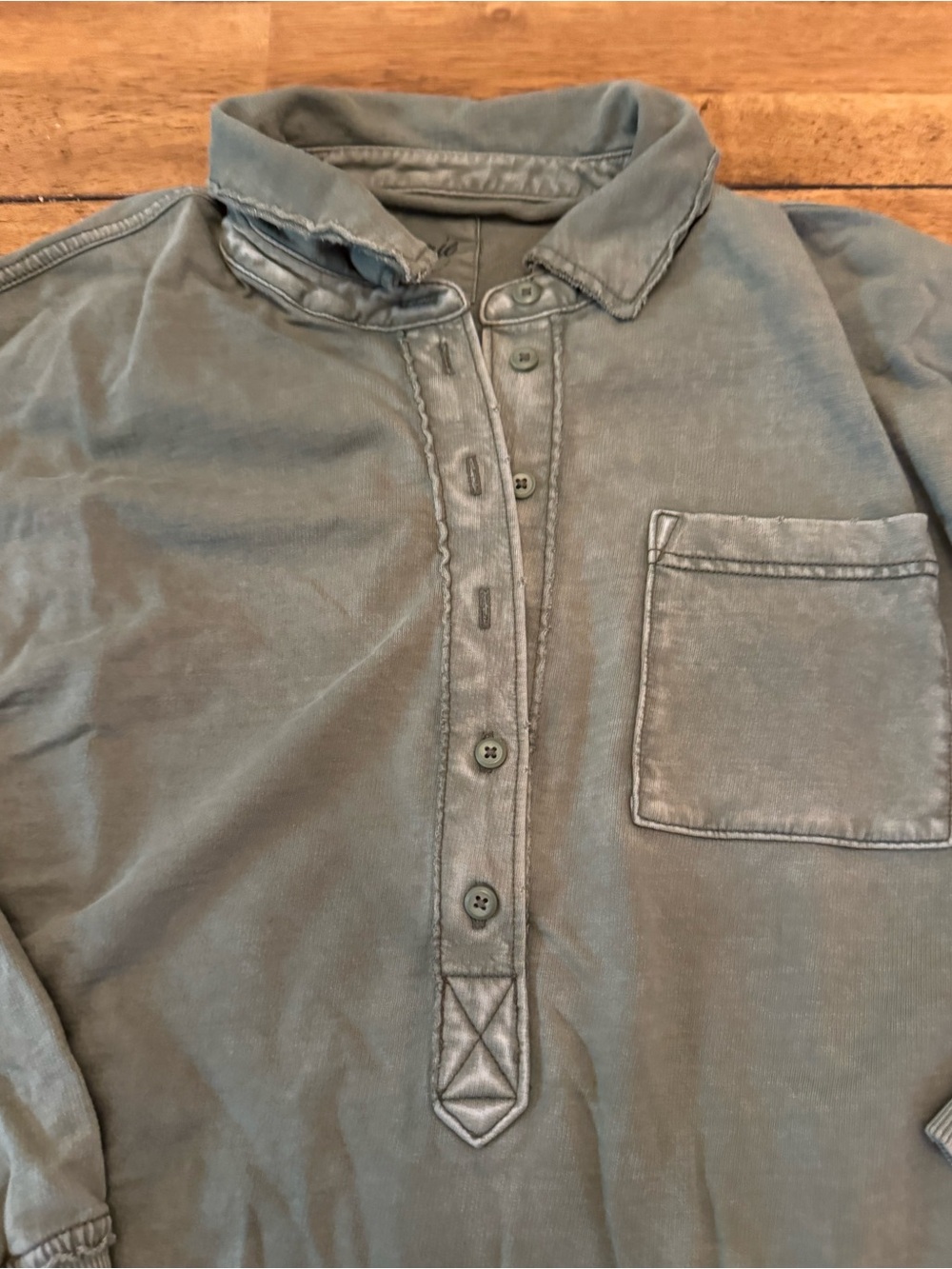 Aerie Take It Easy Popover Polo Sweatshirt - XS - Picture 4 of 5